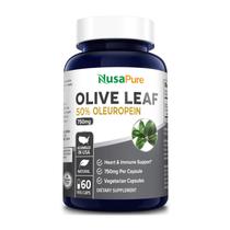 Suplemento de extrato de folha de oliveira Nusa Pure 750 mg 60 cápsulas