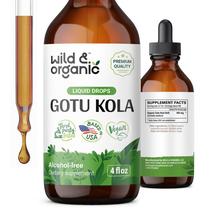 Suplemento de extrato de gotu kola selvagem e orgânico 120 ml para cérebro