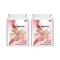 Suplemento de extrato de licopeno 500 mg 90 cápsulas gelatinosas x 2 Suplemento de extrato de licopeno 500 mg 90 cápsulas gelatinosas x 2