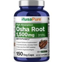 Suplemento de extrato de raiz NusaPure OSHA 1500 mg 150 cápsulas veganas