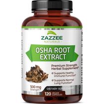 Suplemento de extrato de raiz Zazzee OSHA 500mg 120 cápsulas veganas Suplemento de extrato de raiz Zazzee OSHA 500mg 120 cápsulas veganas