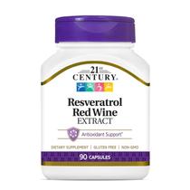Suplemento de extrato de vinho tinto de resveratrol do século 21 90 cápsulas