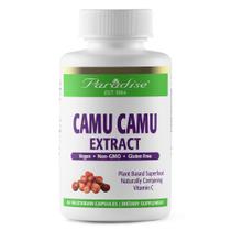 Suplemento de extrato orgânico de camu camu camu 400 mg da Paradise Herbs Suplemento de extrato orgânico de camu camu camu 400 mg da Paradise Herbs