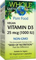 Suplemento de fatores naturais: vitamina D3 da Terra inteira e do mar