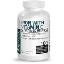 Suplemento de Ferro Bronson Vitamins Liberação Sustentada 100mg C Suplemento de Ferro Bronson Vitamins Liberação Sustentada 100mg C