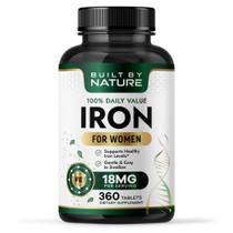 Suplemento de Ferro Built by Nature 18mg 360 Comprimidos Suplemento de Ferro Built by Nature 18mg 360 Comprimidos