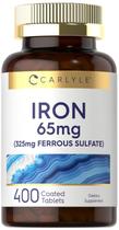 Suplemento de Ferro Carlyle - Sulfato Ferroso 65mg - 400 Comprimidos