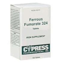 Suplemento de ferro Cypress Pharmaceutical Ferrous Fumarate 324mg Suplemento de ferro Cypress Pharmaceutical Ferrous Fumarate 324mg
