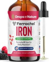 Suplemento de ferro Drops Drops Of Nature 60ml para mulheres