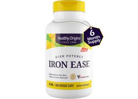 Suplemento de ferro Healthy Origins Iron Ease 45 mg 180 cápsulas