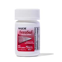 Suplemento de ferro Major FeroSul Sulfato Ferroso 325 mg 100 comprimidos Suplemento de ferro Major FeroSul Sulfato Ferroso 325 mg 100 comprimidos
