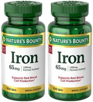 Suplemento de Ferro Nature's Bounty - 65mg (325mg de Sulfato Ferroso) Suplemento de Ferro Nature's Bounty - 65mg (325mg de Sulfato Ferroso)