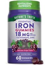 Suplemento de ferro Nature's Truth Iron Gummies 60 gomas veganas Suplemento de ferro Nature's Truth Iron Gummies 60 gomas veganas