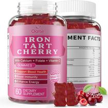Suplemento de ferro OALSE Tart Cherry Sugar Free Vegan (60 ct)