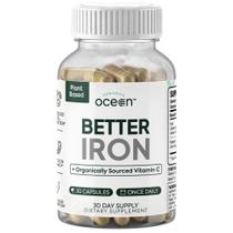 Suplemento de Ferro Orgânico Organics Ocean Better Iron Vegano 30 Cápsulas