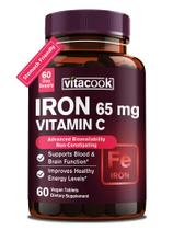Suplemento de ferro Vitacook High Potency 65mg com vitamina C 250mg