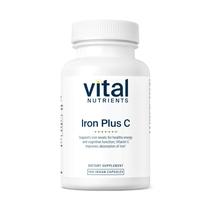 Suplemento de ferro Vital Nutrients Iron Plus C 20 mg 100 cápsulas