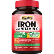 Suplemento de ferro Vitalibre 65 mg de ferro carbonílico com 250 mg de vitamina C Suplemento de ferro Vitalibre 65 mg de ferro carbonílico com 250 mg de vitamina C
