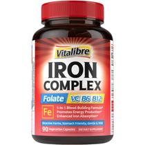 Suplemento de ferro Vitalibre Iron Complex 90 cápsulas veganas