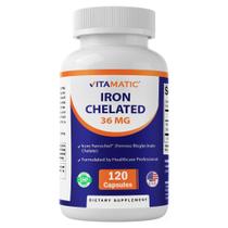 Suplemento de Ferro Vitamatic 36 mg Quelado 120 Cápsulas Vegetais Suplemento de Ferro Vitamatic 36 mg Quelado 120 Cápsulas Vegetais