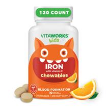 Suplemento de ferro VitaWorks Kids Iron 10 mg com vitamina C 50 mg Suplemento de ferro VitaWorks Kids Iron 10 mg com vitamina C 50 mg