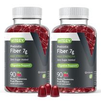 Suplemento de fibra Gummies Viteey Prebiotic 7g para adultos 180 ct