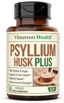 Suplemento de fibra Psyllium Husk Powder em cápsulas 60 veganas Suplemento de fibra Psyllium Husk Powder em cápsulas 60 veganas