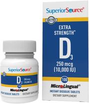 Suplemento de fonte superior de vitamina D3 10000 UI 100 comprimidos