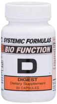 Suplemento de fórmulas sistêmicas Bio Function 17 D Digest 60 cápsulas