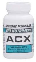 Suplemento de fórmulas sistêmicas Bio Nutriment ACX Vitamina DTX 60 cápsulas Suplemento de fórmulas sistêmicas Bio Nutriment ACX Vitamina DTX 60 cápsulas