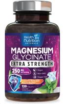 Suplemento de glicinato de magnésio Health Nutrition Naturals 250mg Suplemento de glicinato de magnésio Health Nutrition Naturals 250mg