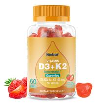 Suplemento de gomas Biobor Natural Vitamina D3 K2 2000IU 60 ct Suplemento de gomas Biobor Natural Vitamina D3 K2 2000IU 60 ct