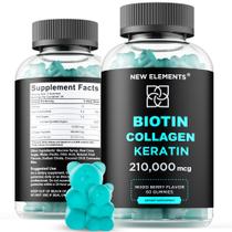 Suplemento de gomas de biotina New Elements Hair Growth 10000mcg
