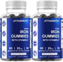 Suplemento de gomas de ferro Vitamatic 20 mg com vitamina C dos anos 60