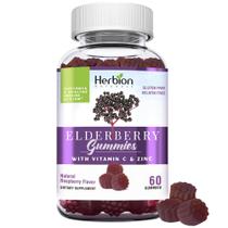 Suplemento de gomas de sabugueiro Herbion Naturals com vitamina C e zinco