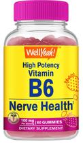 Suplemento de gomas de vitamina B6 WellYeah 100 mg - 60 unidades