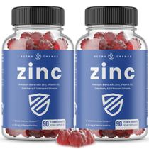 Suplemento de gomas de zinco NutraChamps 50 mg com vitamina D3 2000 UI Suplemento de gomas de zinco NutraChamps 50 mg com vitamina D3 2000 UI