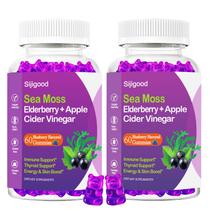 Suplemento de gomas Sijigood Irish Sea Moss com sabugueiro 120 quilates