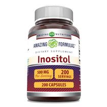 Suplemento de inositol Amazing Nutrition 500 mg 200 cápsulas Suplemento de inositol Amazing Nutrition 500 mg 200 cápsulas