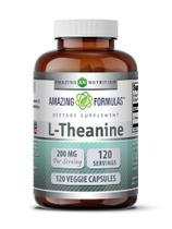 Suplemento de L-teanina Amazing Nutrition 200 mg 120 cápsulas vegetais