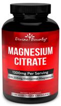 Suplemento de magnésio Divine Bounty 1300mg 120 cápsulas