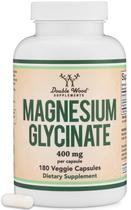 Suplemento de Magnésio Glicinato Double Wood - 400mg - 180 Cápsulas