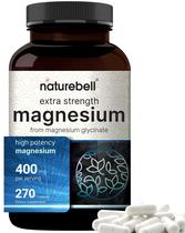 Suplemento de Magnésio Glicinato NatureBell - 400mg - 270 Cápsulas