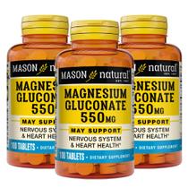 Suplemento de Magnésio (Gluconato) Mason Natural - 550mg - 100 Comprimidos