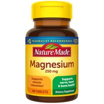 Suplemento de magnésio Nature Made 250 mg 100 comprimidos