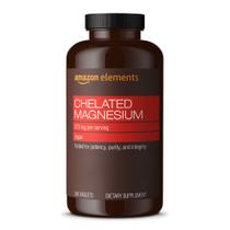 Suplemento de Magnésio Quelato (Glicinato) Amazon Elements - 240 Comprimidos Suplemento de Magnésio Quelato (Glicinato) Amazon Elements - 240 Comprimidos
