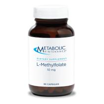 Suplemento de manutenção metabólica L-metilfolato 10 mg 90 cápsulas