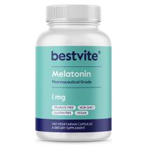 Suplemento de melatonina BESTVITE 1mg 240 cápsulas vegetarianas Suplemento de melatonina BESTVITE 1mg 240 cápsulas vegetarianas