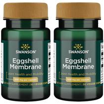 Suplemento de membrana de casca de ovo Swanson Ultra 500 mg 30 cápsulas vegetais x2 Suplemento de membrana de casca de ovo Swanson Ultra 500 mg 30 cápsulas vegetais x2