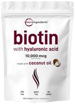 Suplemento de microingredientes Biotina 10.000 mcg com ácido hialurônico 25 mg